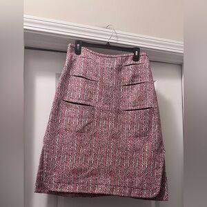 Carven A-Line Skirt in Pink and Black